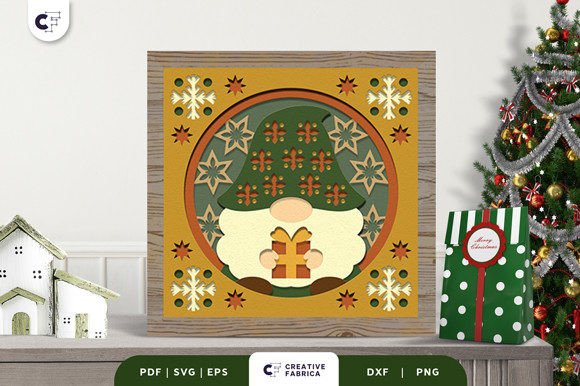 Bring Holiday Magic to Life with a Christmas Gnome Shadow Box Paper Cut