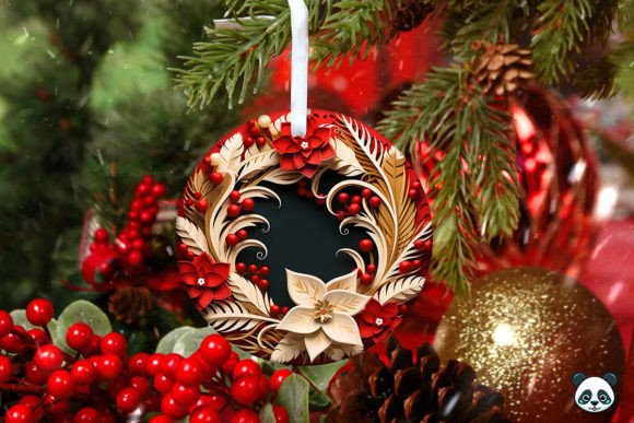 Bringing Holiday Cheer to Life with a Wreath 3D Christmas Ornament Design