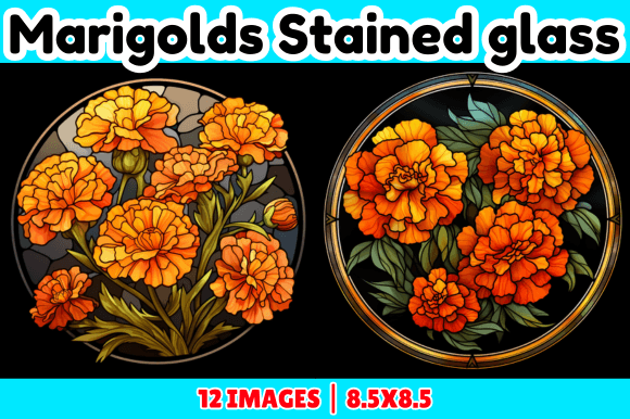 Bringing Light to Your Crafts with Marigolds Stained Glass Digital Designs