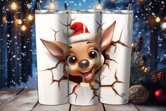 Bringing Nature to Life: The 3D Fawn Tumbler Wrap Sublimation 1 Design