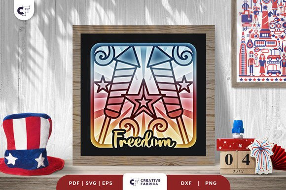 Celebrate with a 4th of July Firework Shadow Box SVG