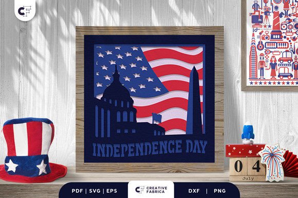 Crafting Patriotic Art: White House 3D Light Box SVG