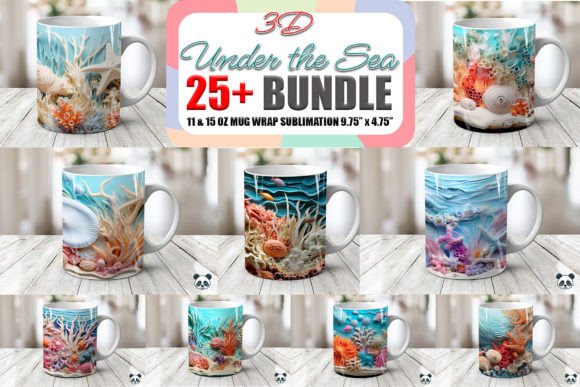 Dive Into Creativity with the Under the Sea 3D Mug Wrap Bundle
