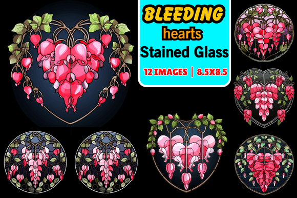 Elevate Crafts with Bleeding Hearts Stained Glass Designs