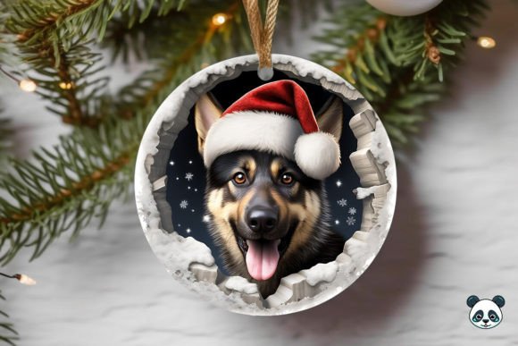 Elevating Holiday Craftsmanship: The Strategic Value of the German Shepherd 3D Christmas Ornament Sublimation Design