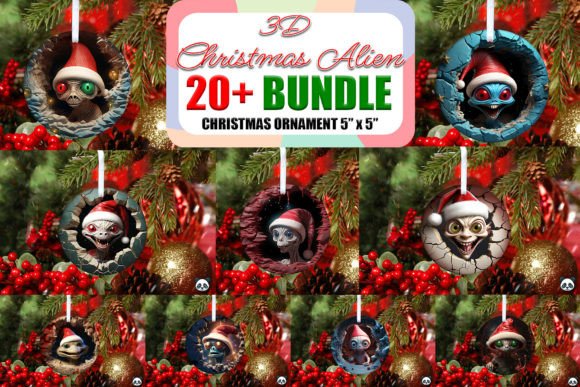 Elevating Holiday Merchandise with the Alien 3D Christmas Ornament Bundle