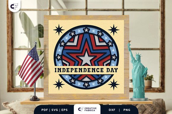 Elevating Patriotic Decor with the Independence Day Celebration 3D Shadow Box