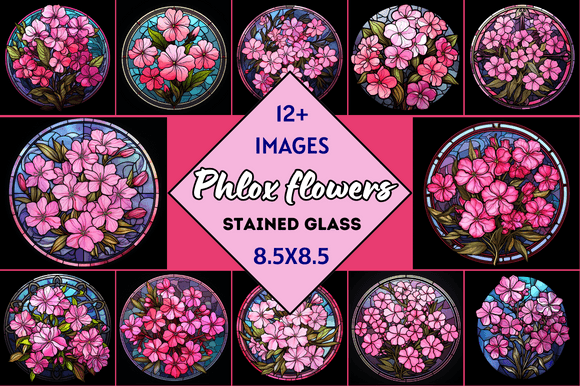 Evaluating Phlox Flowers Stained Glass Digital Designs for Modern Craft Projects
