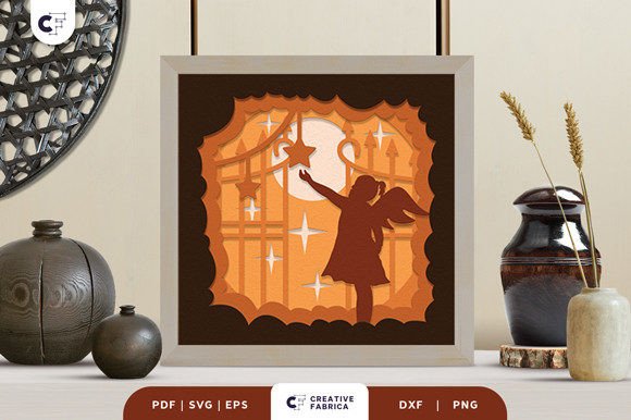 Honoring Memory Through Craft: The Little Girl with Wings Shadow Box SVG