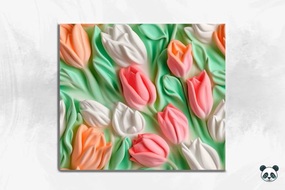 Mastering Sublimation with 3D Tulip Flower Seamless Pattern 6