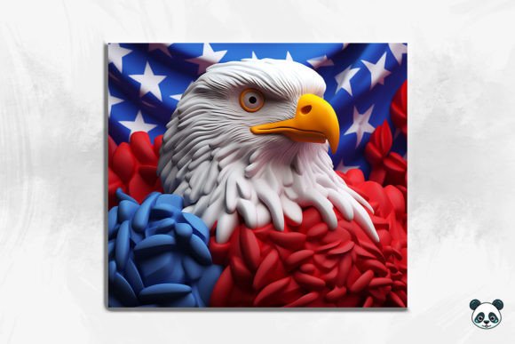 Mastering Sublimation with the Patriotic Eagle 3D Tumbler Wrap PNG 45 Design