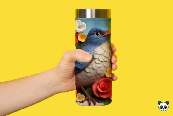 Patriotic 3D Robin Tumbler Wrap PNG 2 Guide