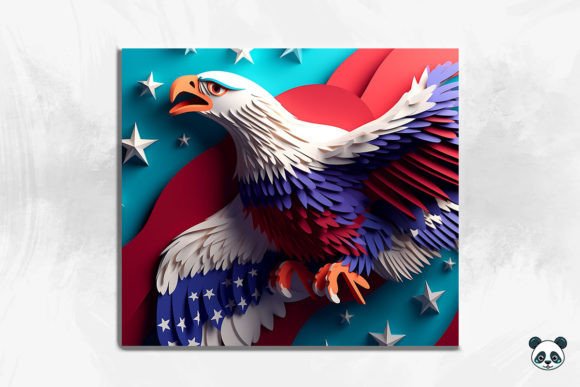 Patriotic Eagle 3D Tumbler Wrap PNG 15 Guide