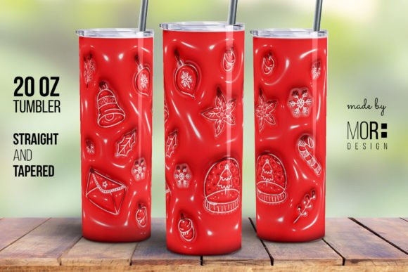 Strategic Holiday Branding: Leveraging Christmas 3D Tumbler Wrap Design 6 for High-Impact Results