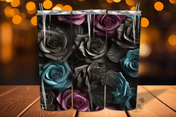 Unlocking Creative Potential with Black Rose 3D Seamless Pattern 8